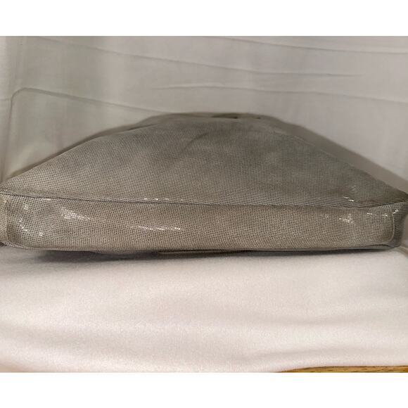 Valentina Gray Leather Large Crossbody Handbag Minimalist Casual Statement Basic - Picture 6 of 10